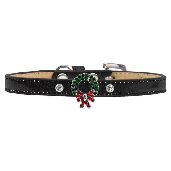 Mirage Pet Products Holiday Charm Dog CollarBlack Ice Cream Wreath Size 8 685-06 WRTH8